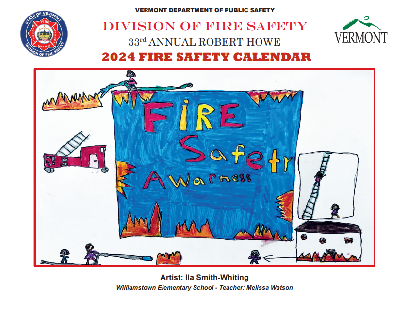 Robert Howe Fire Safety Calendar Division of Fire Safety